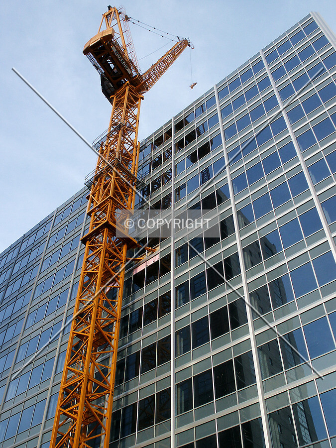 Looking up at the crane