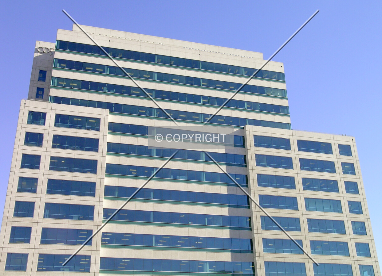 Looking at the top of the building