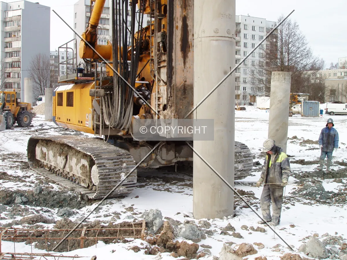 View from southside of one of the first piles