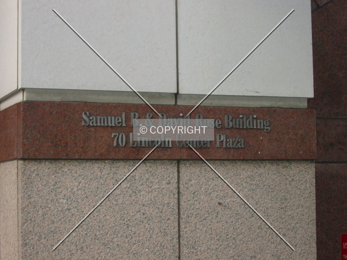 Official building name at the entrance