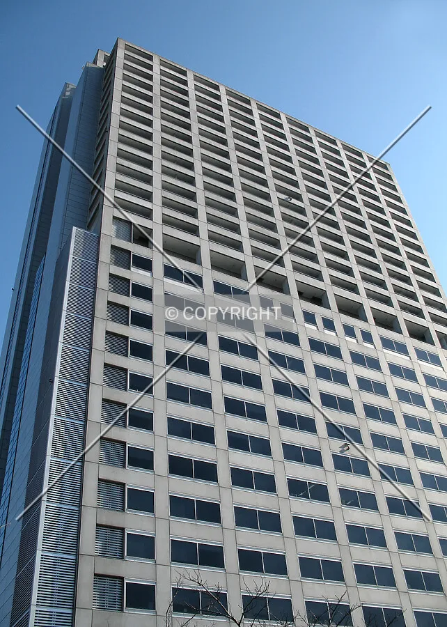 Looking up from the east