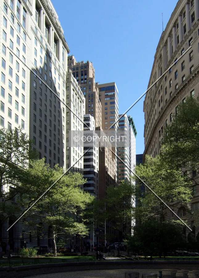 View northeast along Broadway from Bowling Green