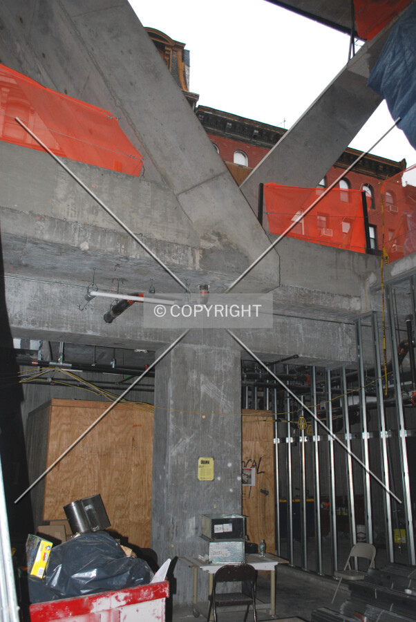 Supports viewed from basement