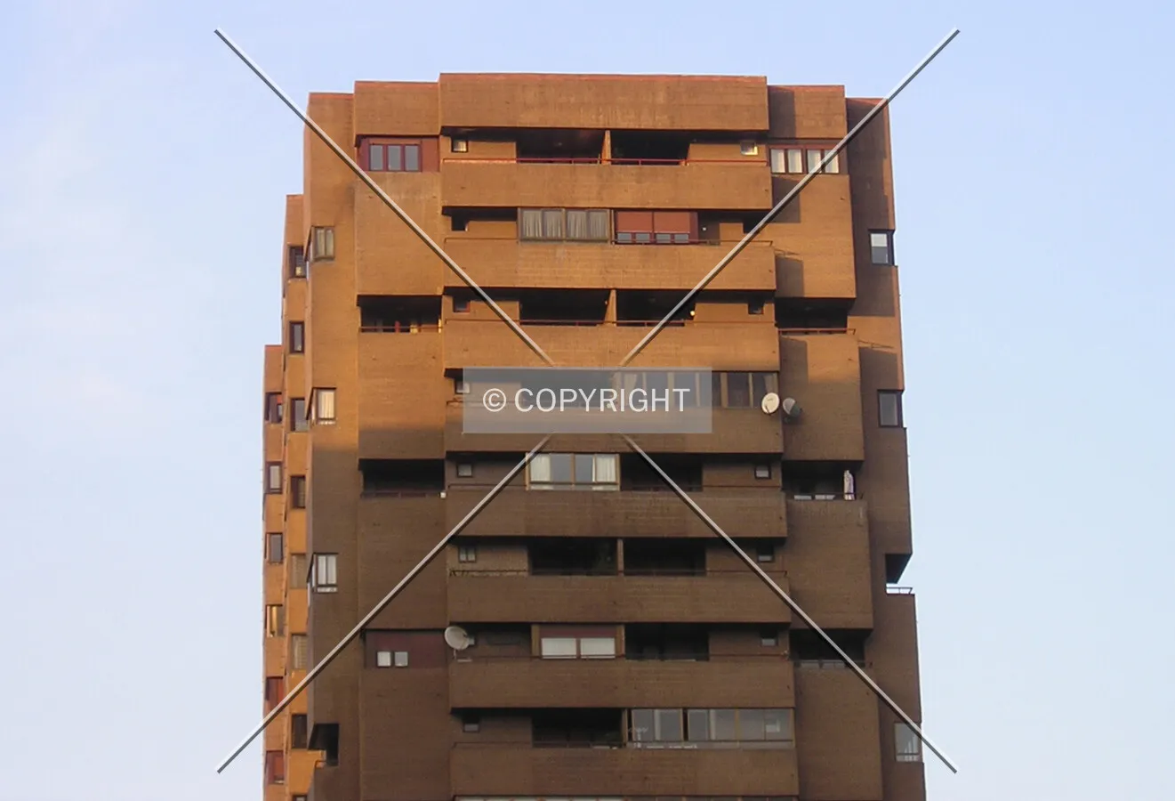 Upper part of the building