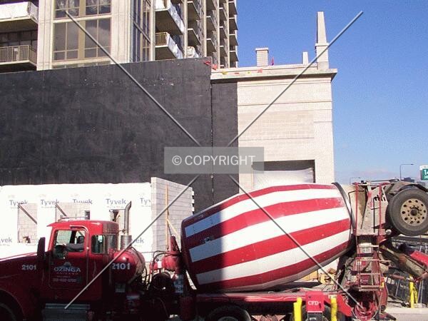 Ozinga truck in front of the southeast corner