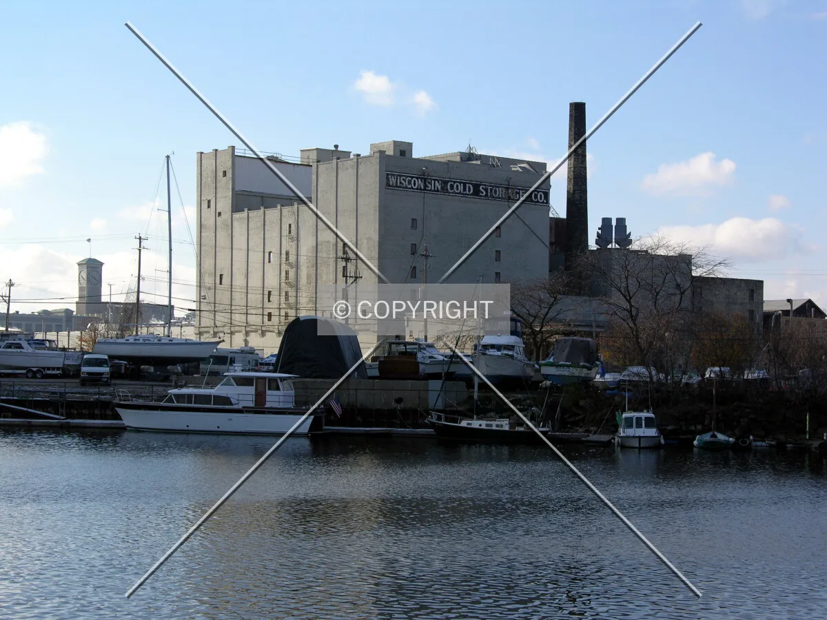 From the east across the Milwaukee River