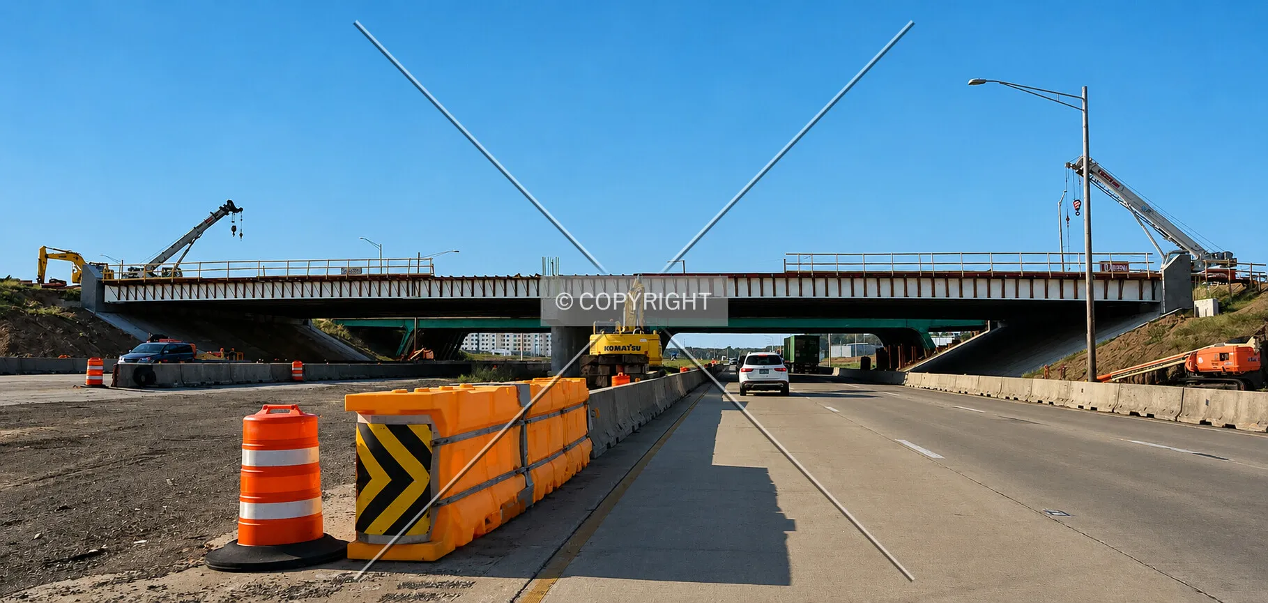 From the south during construction, Tuesday, August 25, 2026