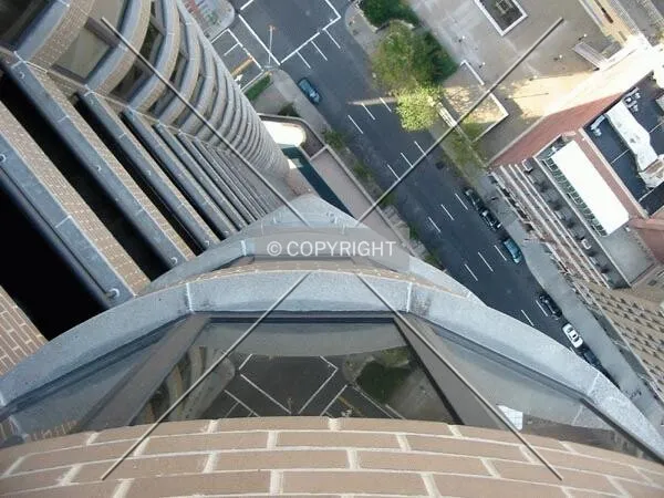 Looking down from an upper floor