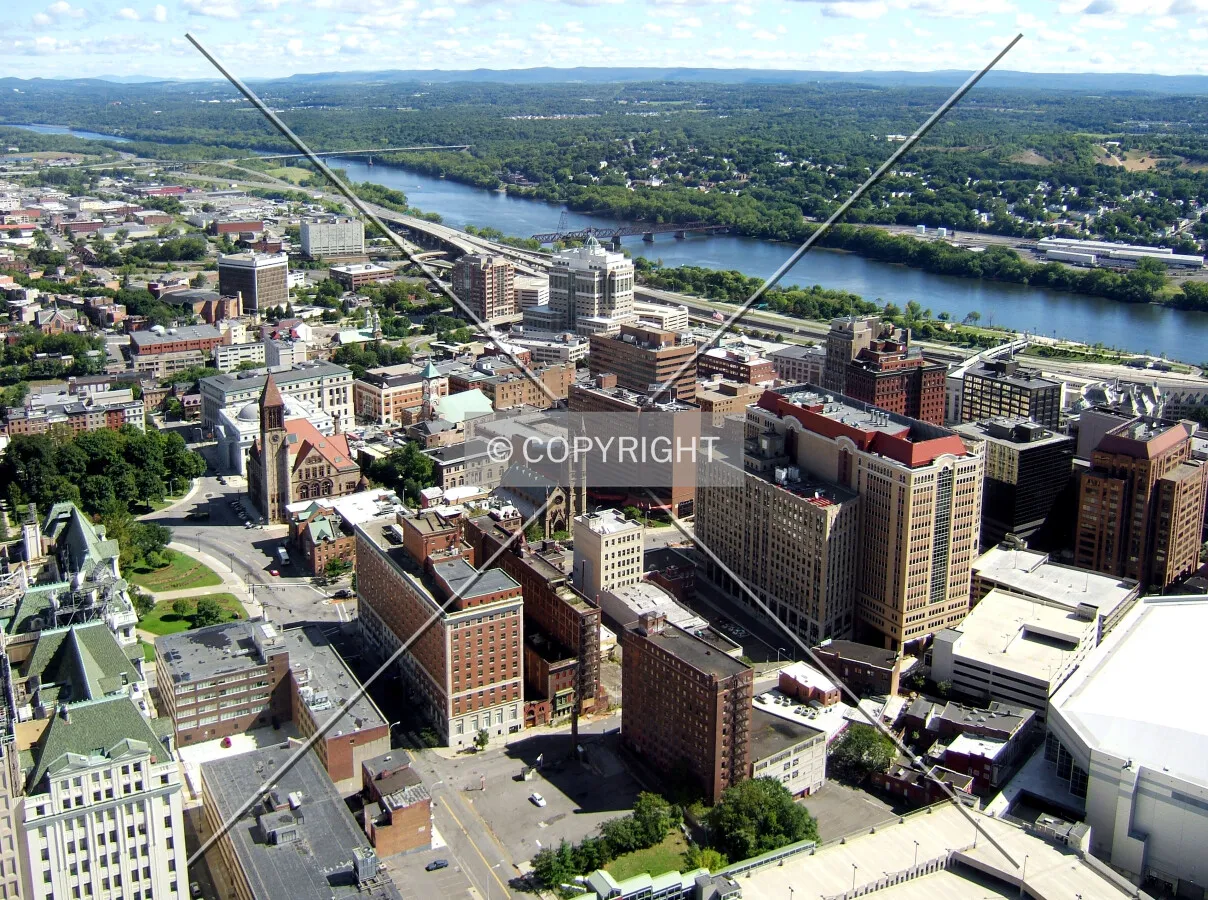 Downtown from the southwest