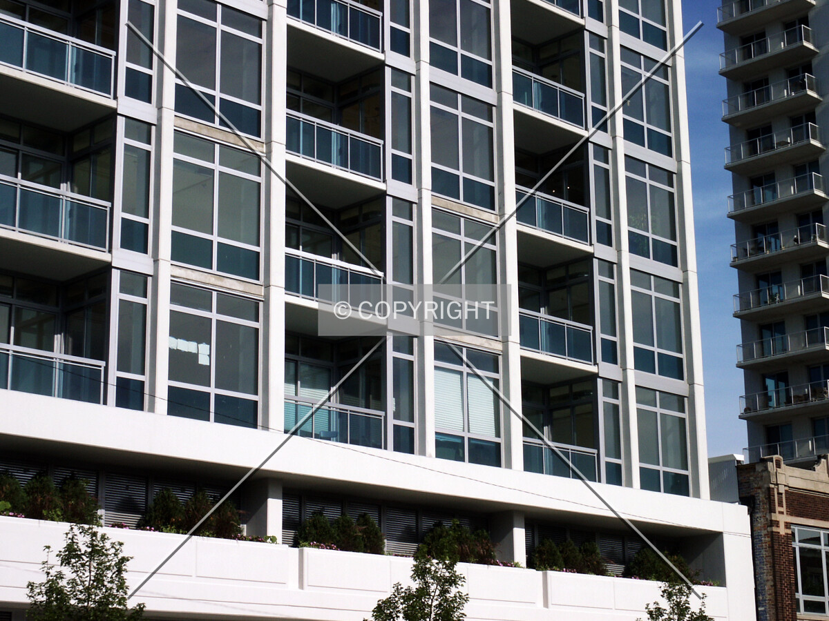 Section of the west facade with spandrel claddings still missing
