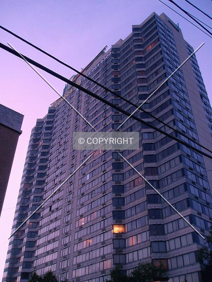 From the southeast at dusk