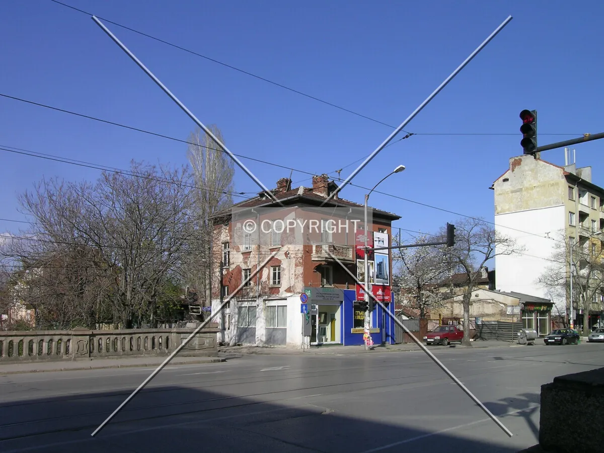 View from the southwest, preparing the site