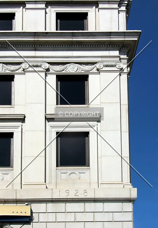 Facade detail from the southeast