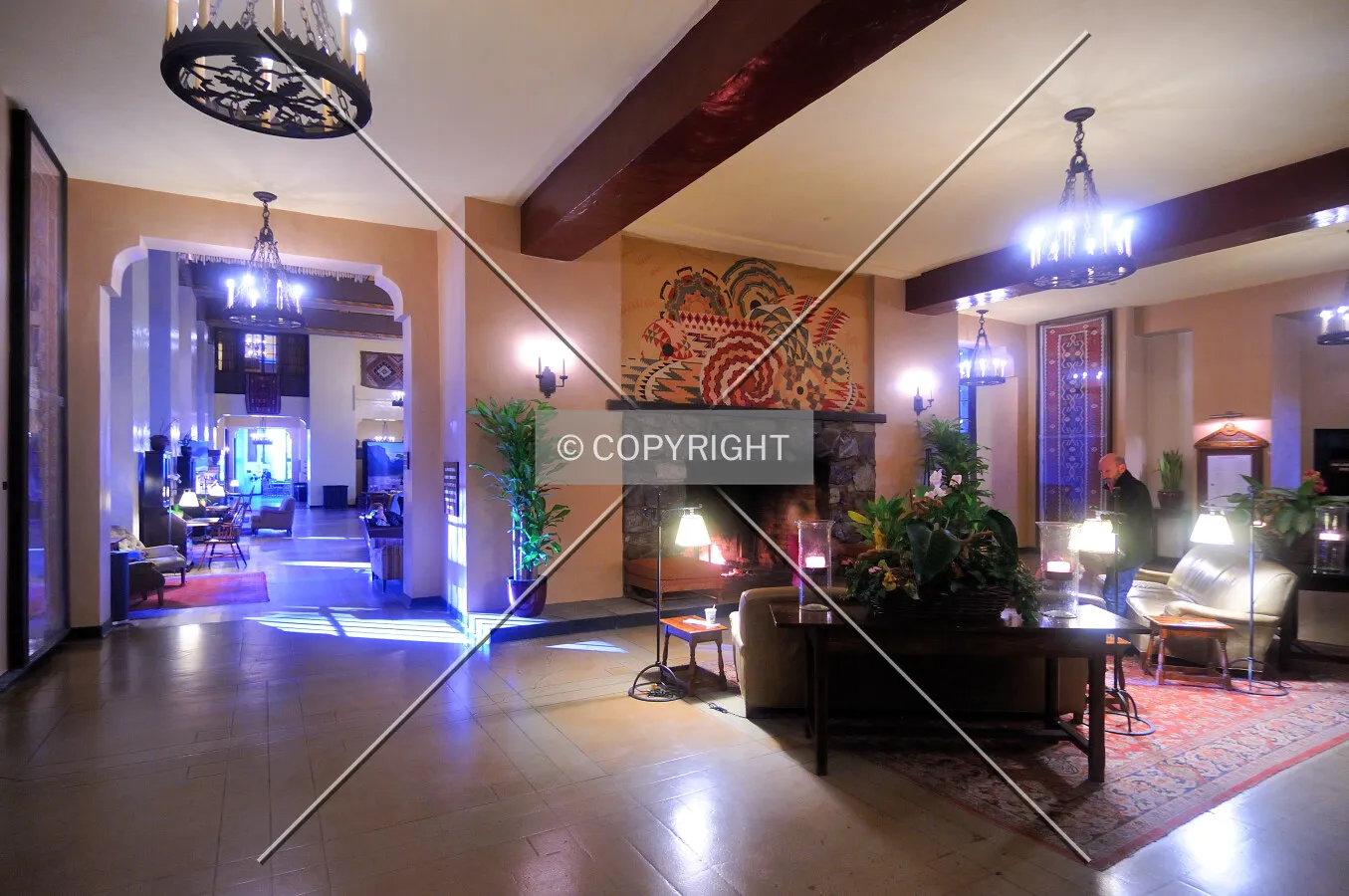 Area in front of the elevators