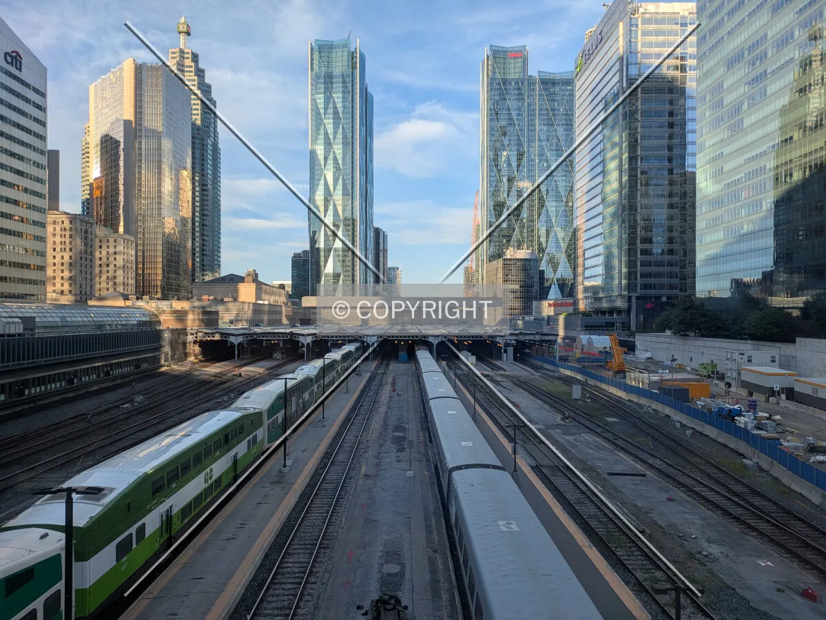 Trains entering the main shed from the west