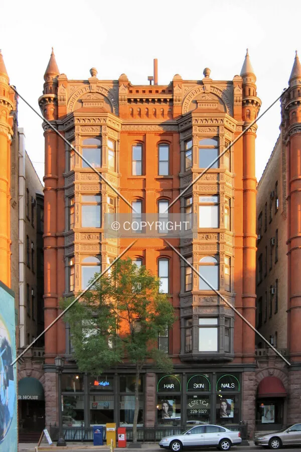 North elevation, center section