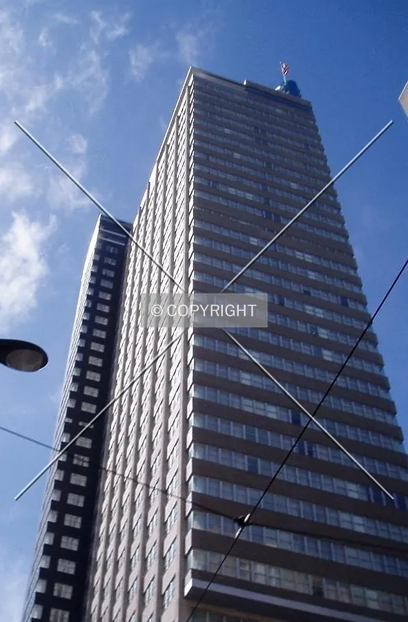 The northeast corner from below