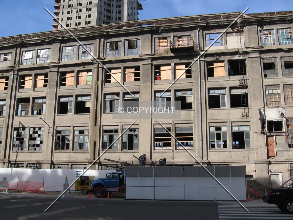 West facade under reconstruction