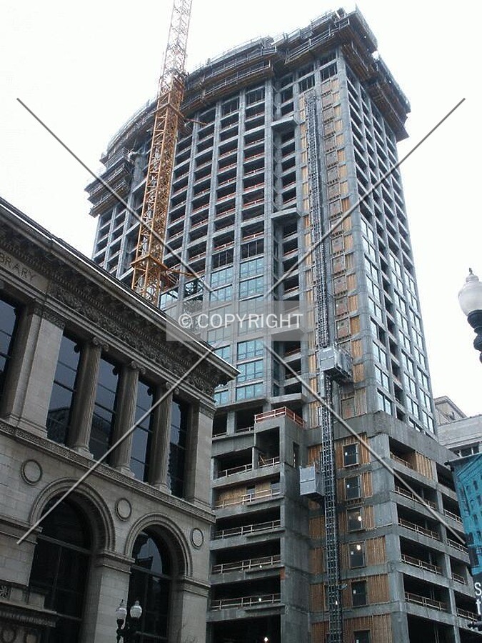 Looking up the northeast corner; 29 November 2003