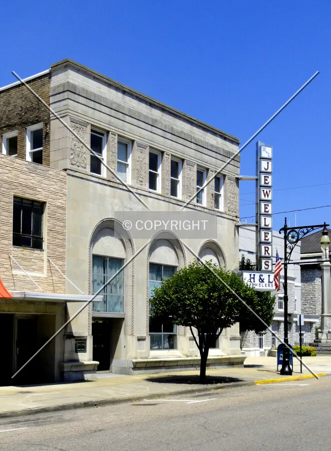 From the southwest across West Main Street