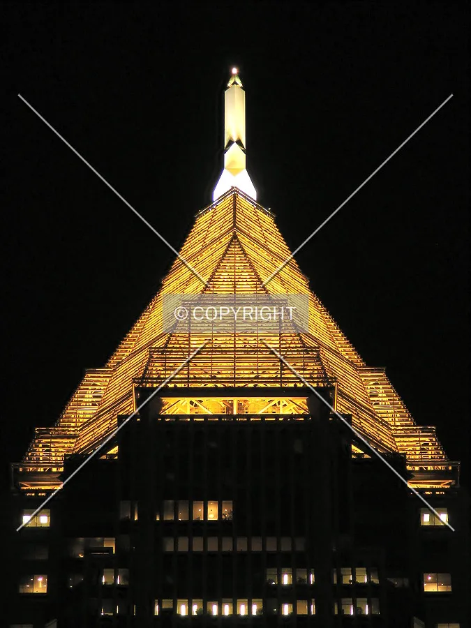 Top detail at night