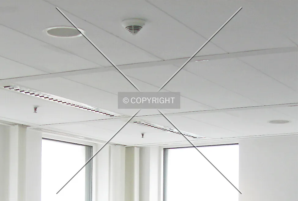 A finished suspended ceiling
