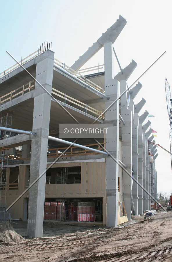 Tribune extension as seen from the west