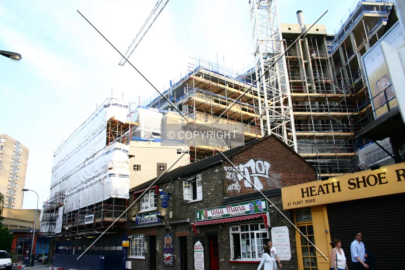 View of the site along Fleet Road