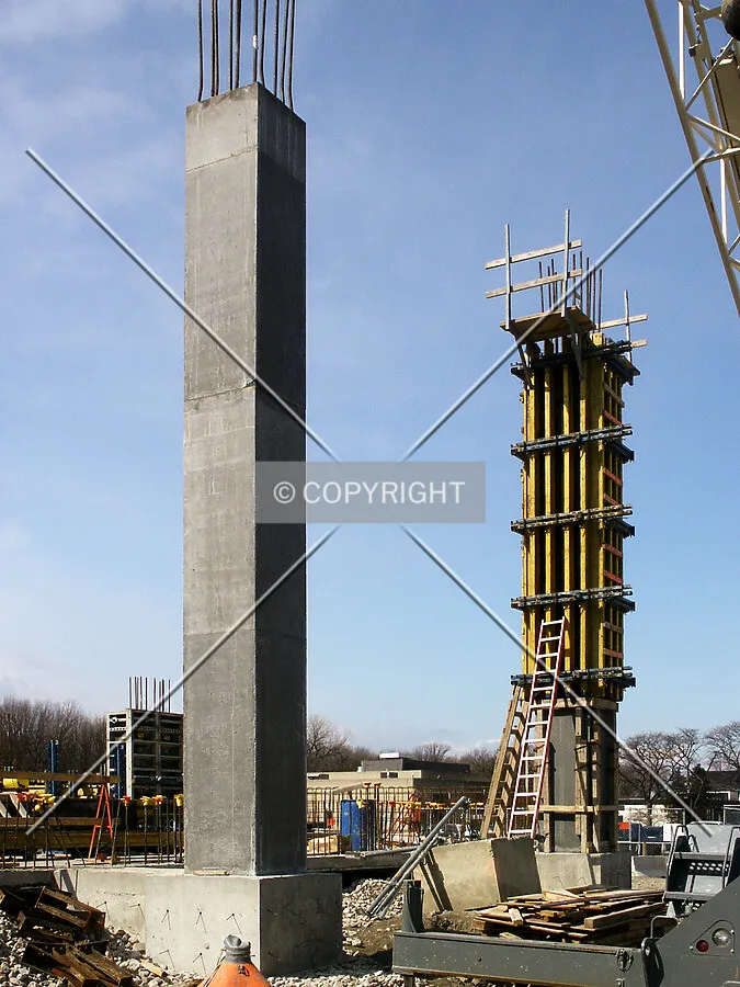 The first two columns of Maple Tower