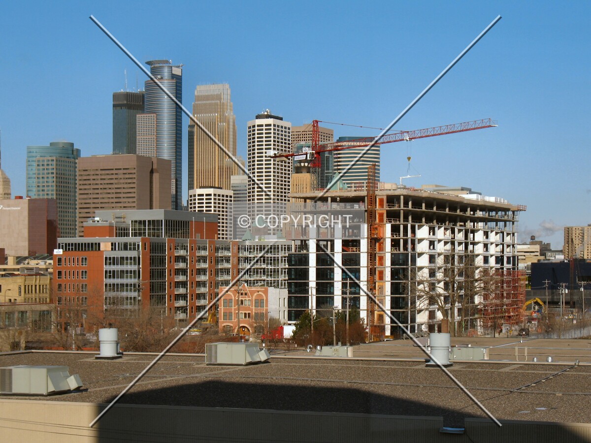 Elevated view from the east
