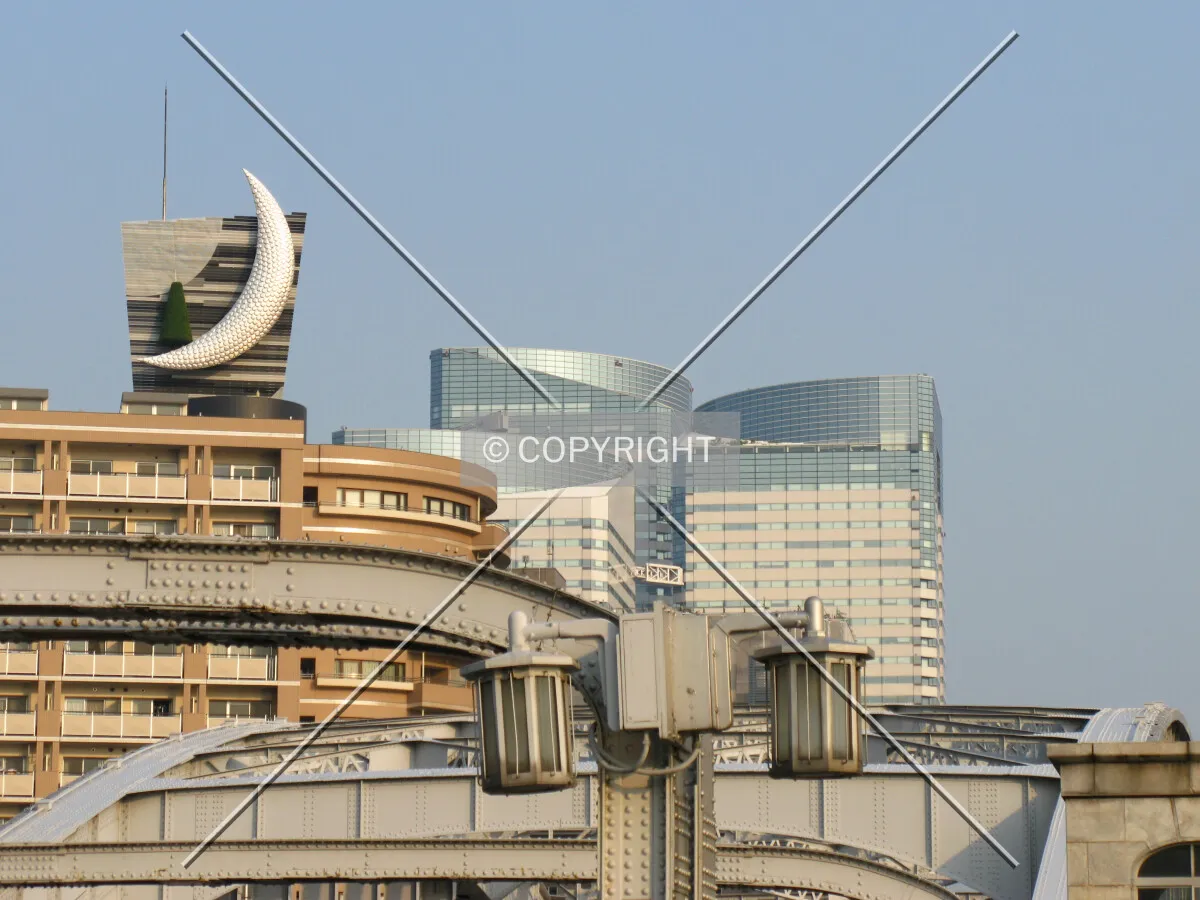 View to the southeast from Kachidoki Bridge