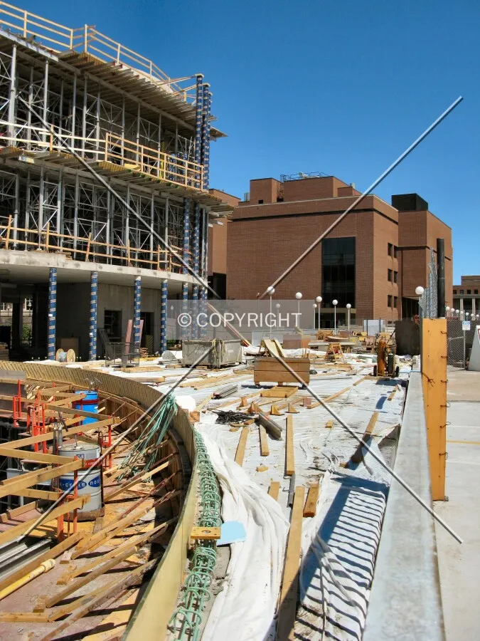 New pedestrian bridge construction
