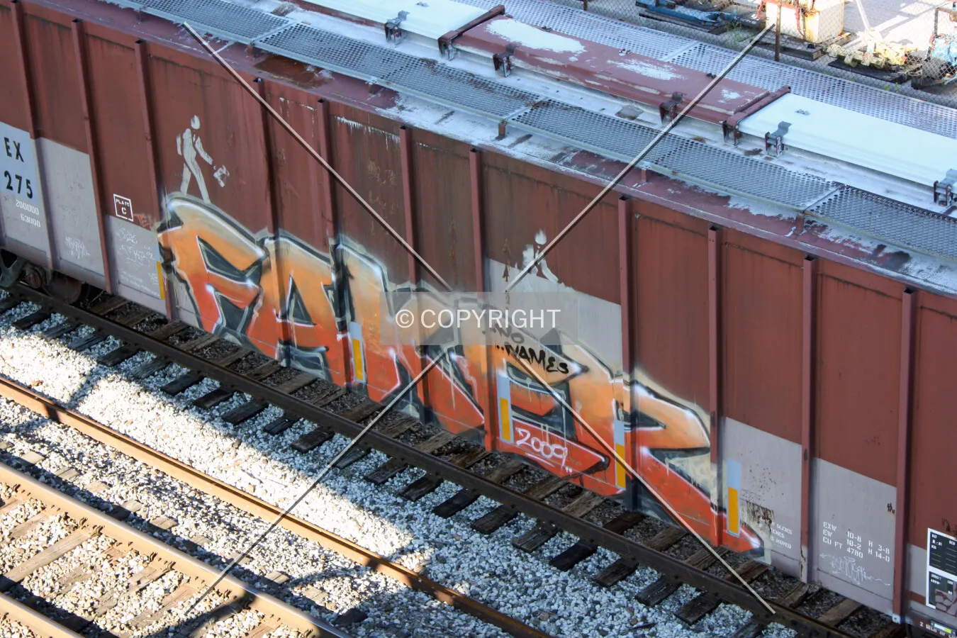 Graffiti on a box car