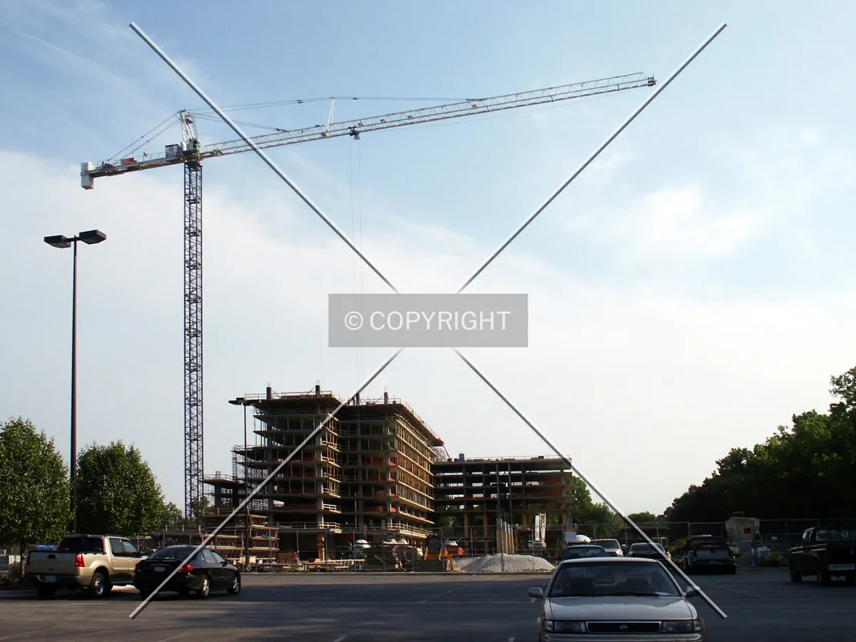 Looking south from the adjacent parking lot
