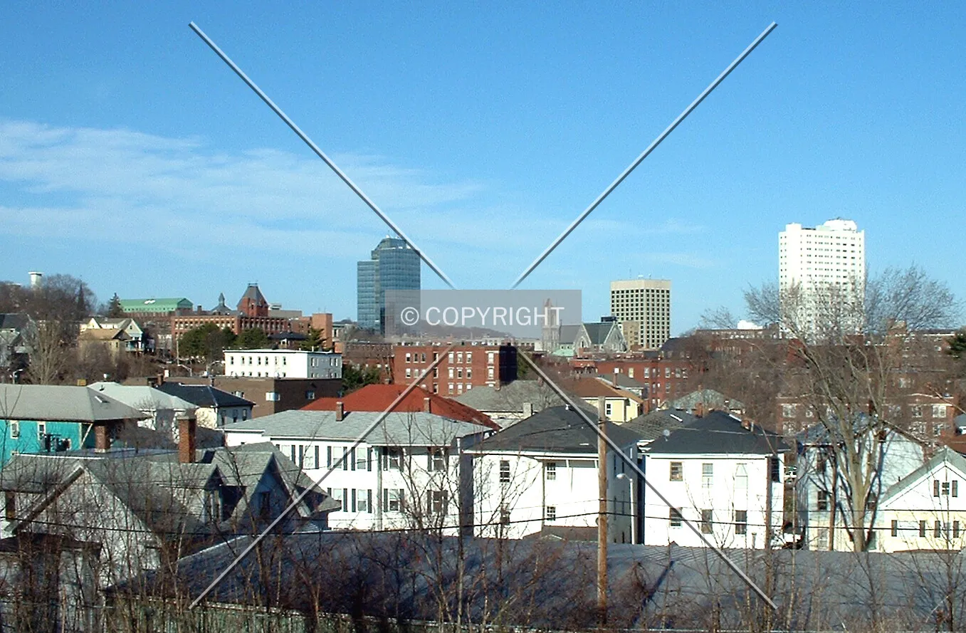 View from the southwest toward downtown