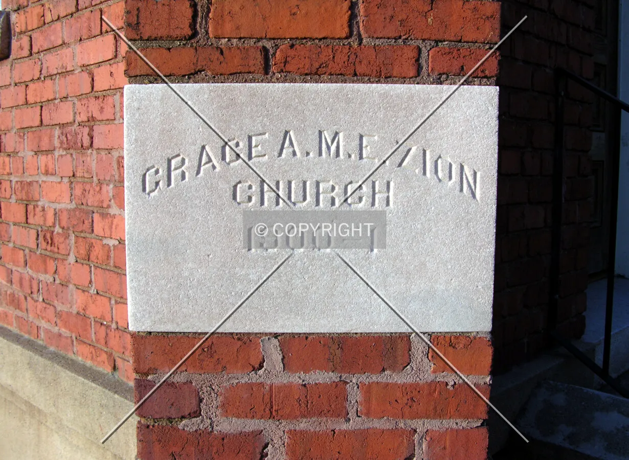 Dedication marker on the northwest corner