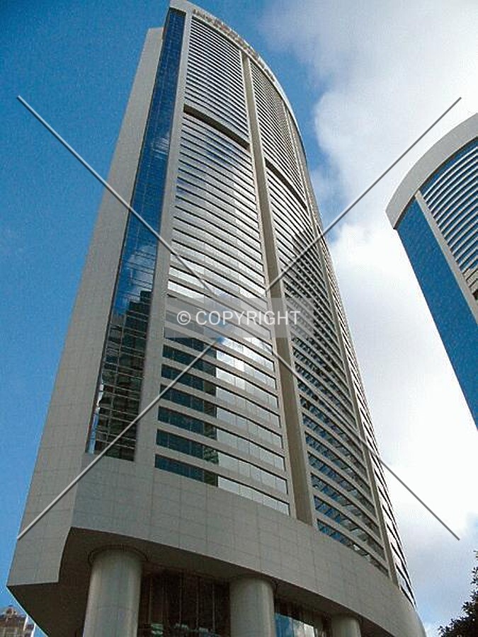 Looking up from Pacific Place podium
