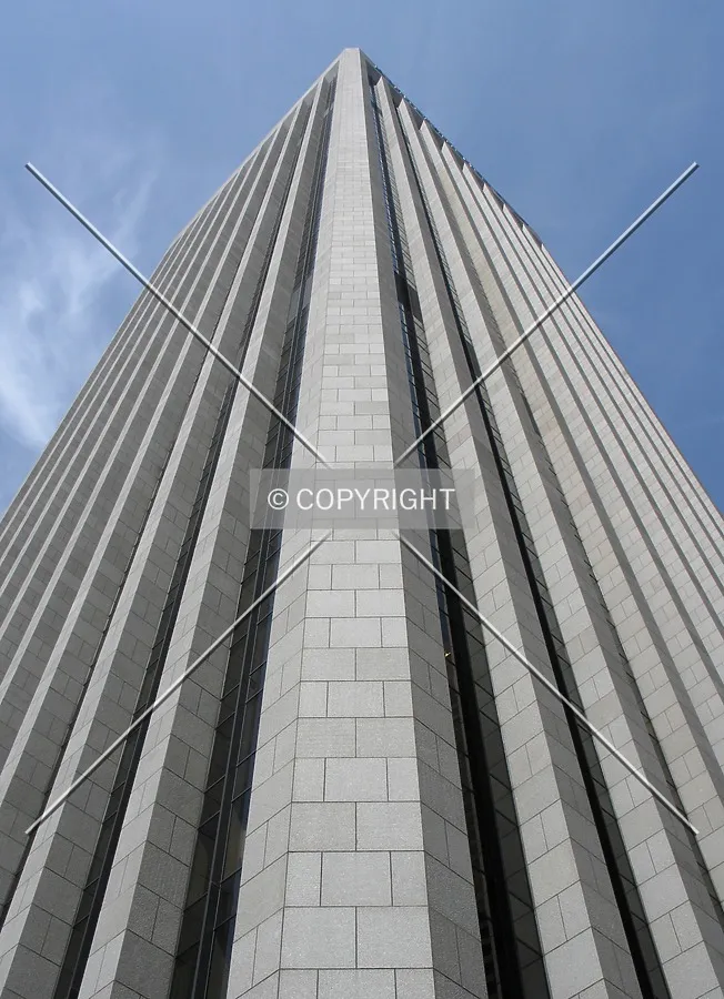 Looking up from the southwestern corner