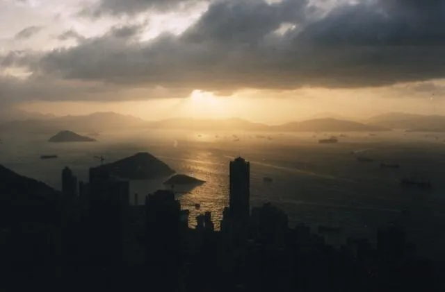 Sunset from high above Kennedy Town