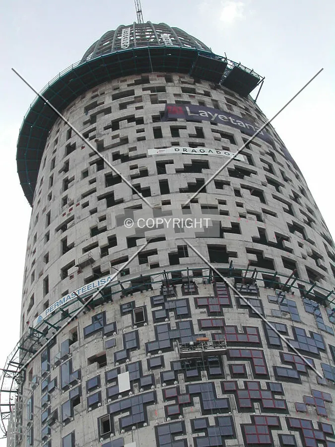 Looking up the north side