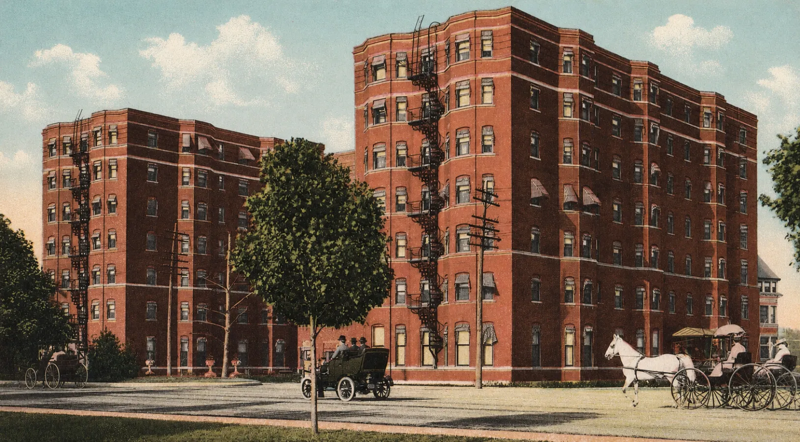 Vintage postcard view