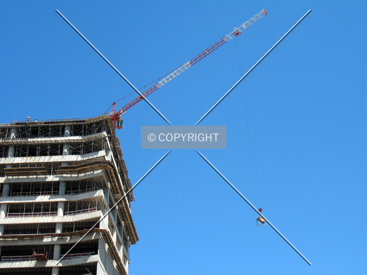 The crane and the structure