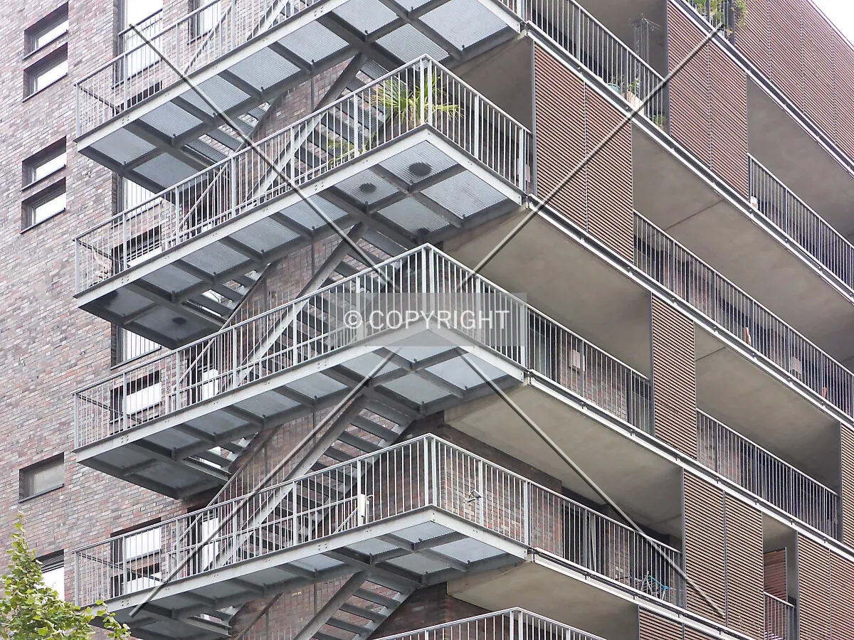 External stairs used in an case of emergency