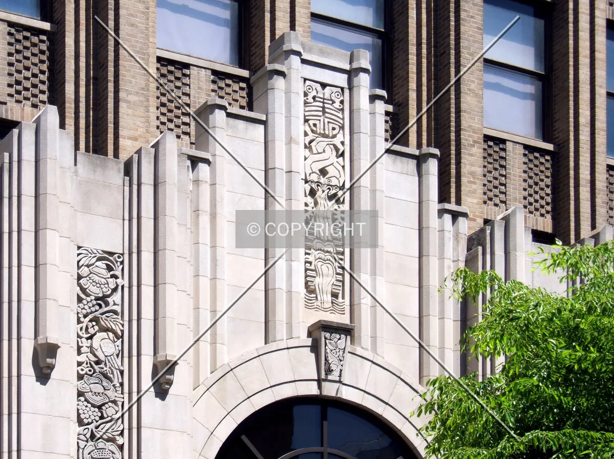 Facade detail from the southwest