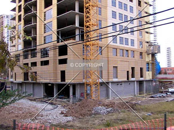 Base of the building from the southwest