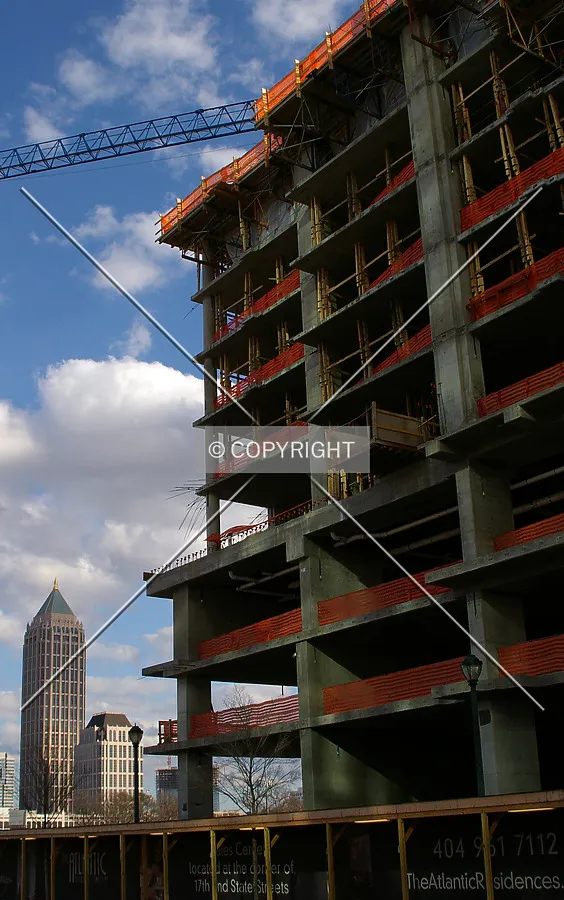 Looking east at the northeast corner