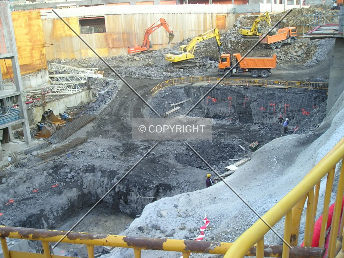View of the excavation area