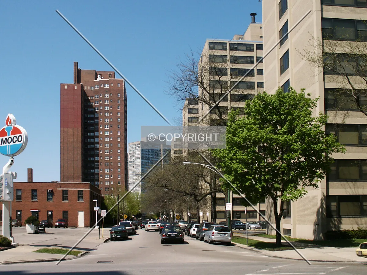 Looking north from Hyde Park Boulevard