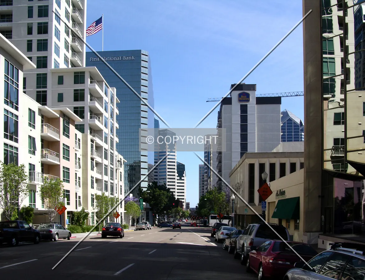 Looking south from West Ash Street