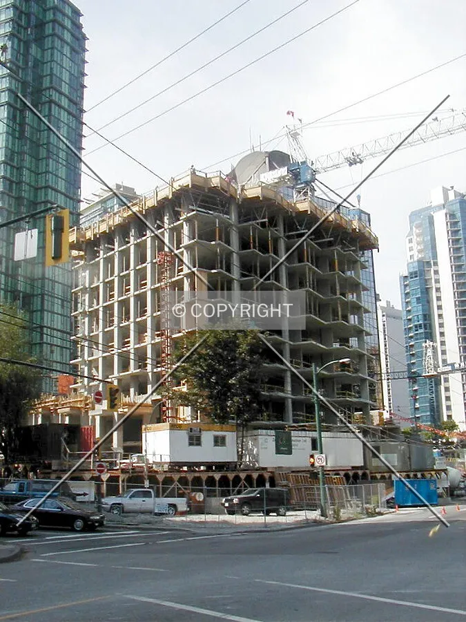 From northeast corner of Jervis and Pender